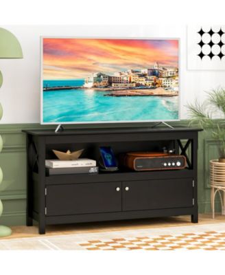TV Stand Entertainment Center with Charging Station for TVs up to 50 Inch