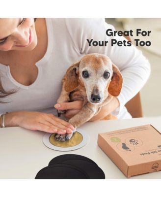 2pk Round Inkless Ink Pad for Baby Hand and Footprint Kit, Clean Touch Dog Paw, Dog Nose Print Kit, Baby & Pet Safe