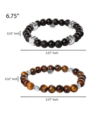Stretch Stone Bracelet Set – Black Onyx & Tiger s Eye