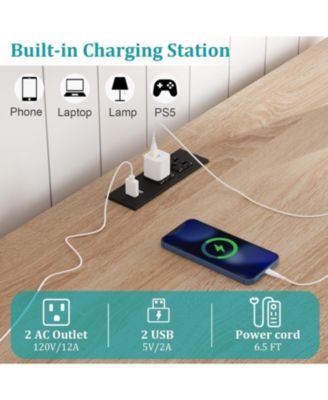 Sideboard Buffet Cabinet, 4 Rattan Doors 2 Drawers Accent Storage Cabinet
