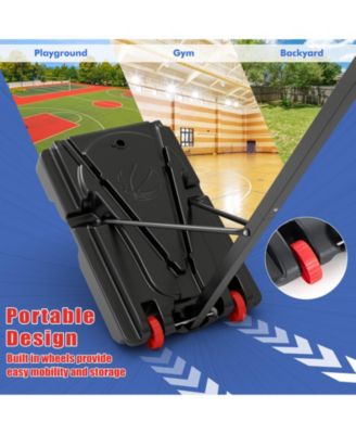 Basketball Hoop with 5-10 Feet Adjustable Height for Indoor Outdoor