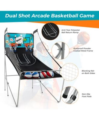 Dual Shot Basketball Arcade Game with 8 Game Modes and 4 Balls