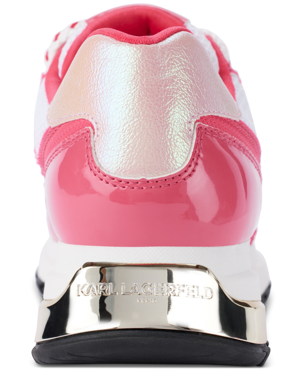 Karl Lagerfeld Women's Mayu Lace-up Sneakers In White,teaberry