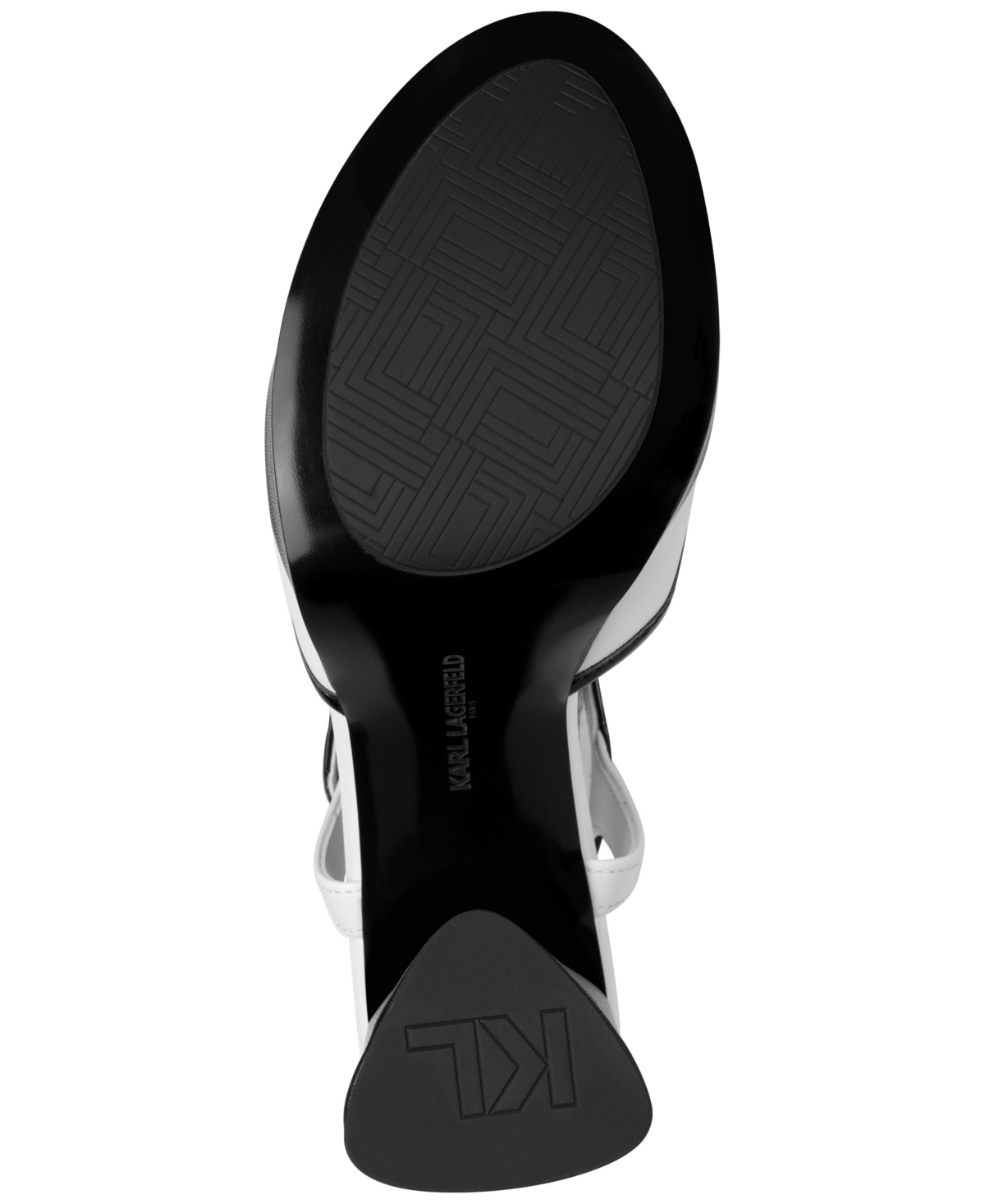 Karl Lagerfeld Hallet Platform Sandal In Bright White,black