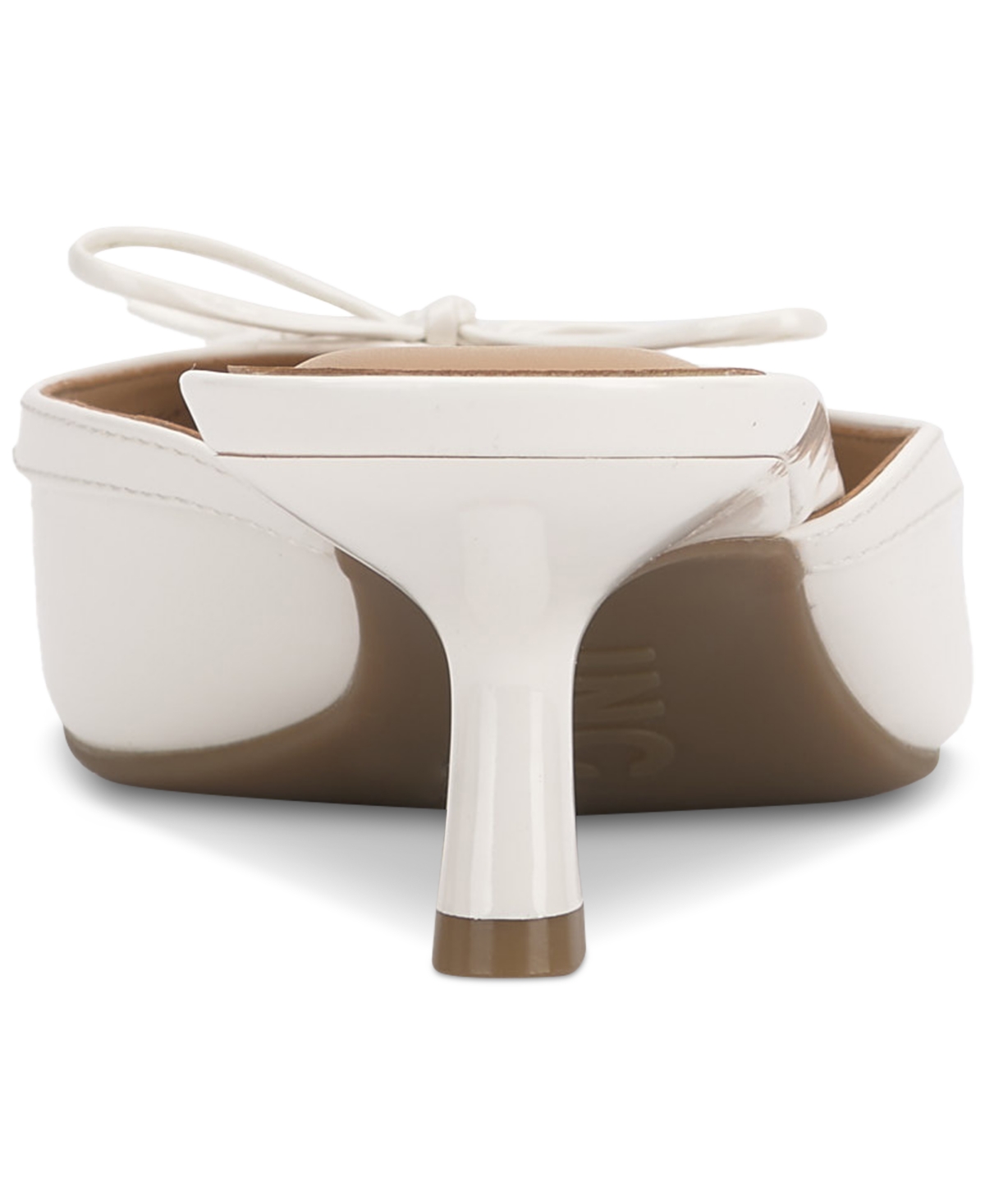 Inc International Concepts Women's Caetti Pointed Toe Heeled Mules, Exclusively At Macy's In White Patent