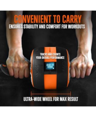 AB Roller Wheel and Pilates Bar Set with Resistance Bands for Total Body Workouts