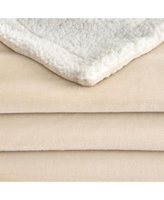 Velvet Plush Reversible Sherpa Throw Blanket