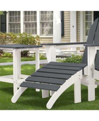 Outdoor Adirondack Ottoman - Weather-Resistant HDPE Patio Footrest for Ultimate Relaxation
