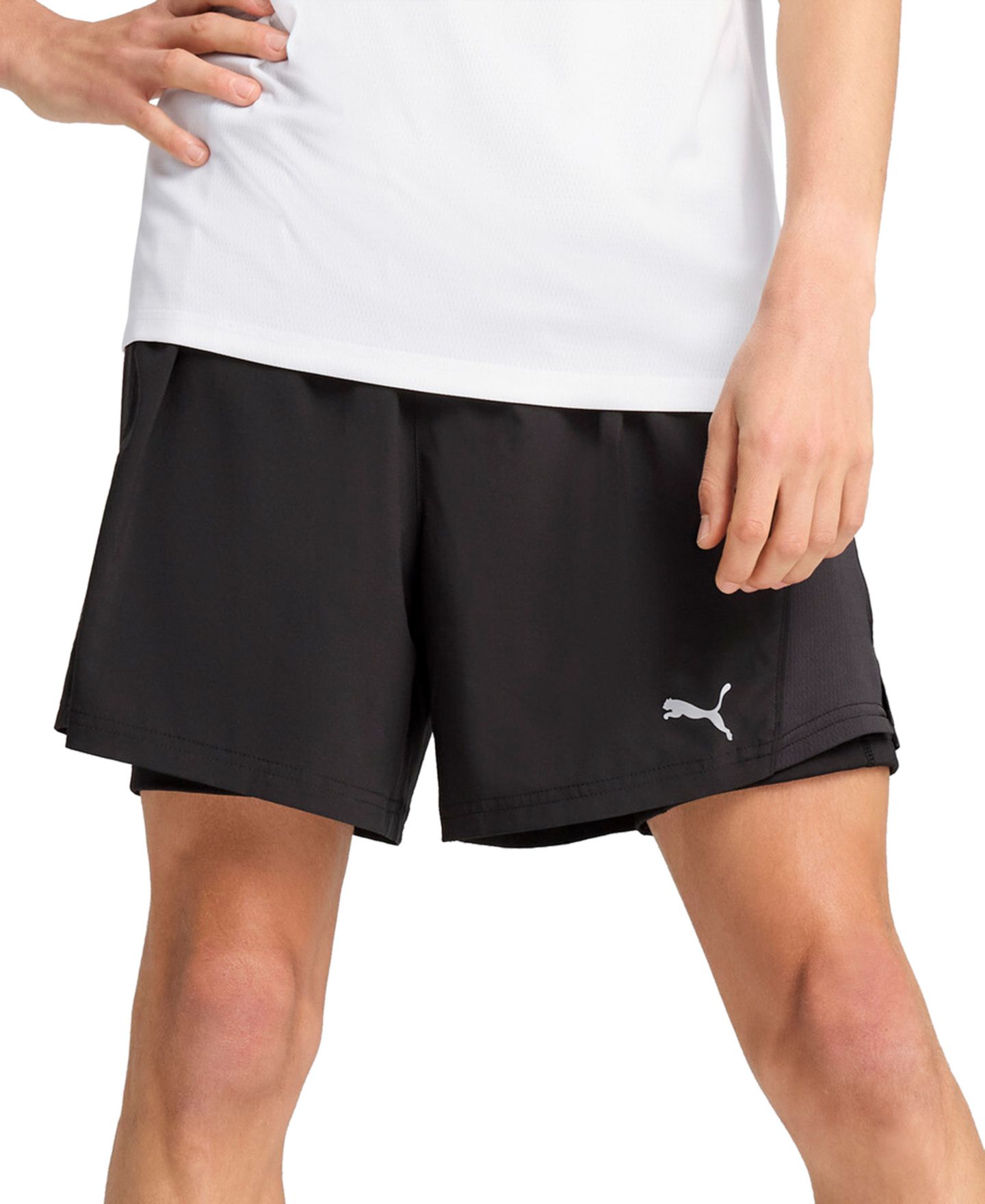 Мужские шорты Puma Run Velocity Logo, цвет: Чёрный — фото 1