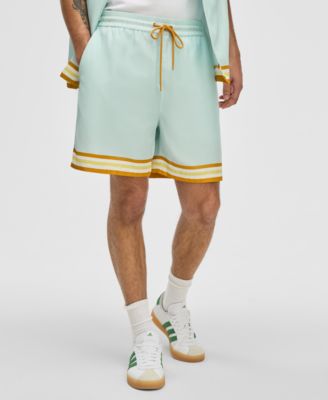 Men's Twill Striped-Trim Pull-On Shorts, Exclusively at Macy's