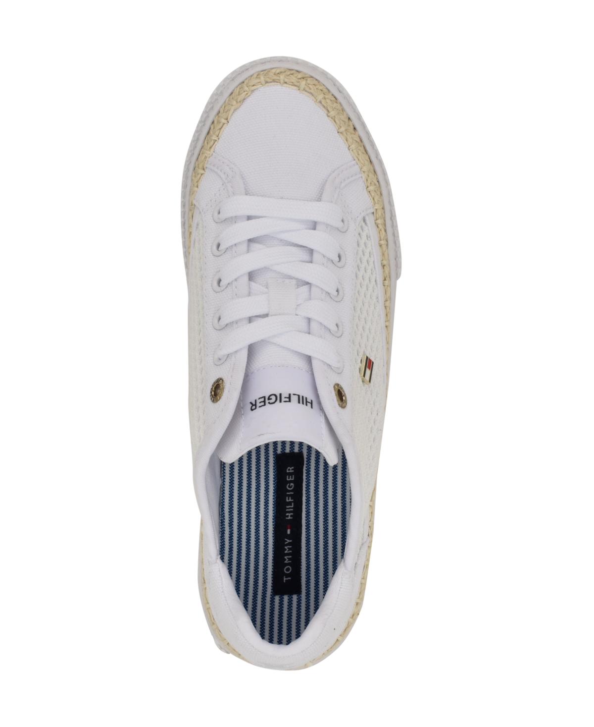 Tommy Hilfiger Women's Chirley Mesh Espadrille Platform Sneakers In White