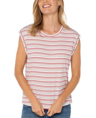 Petite Striped Sleeveless Top