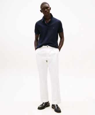 Men's Short Sleeve Striped-Trim Polo Shirt