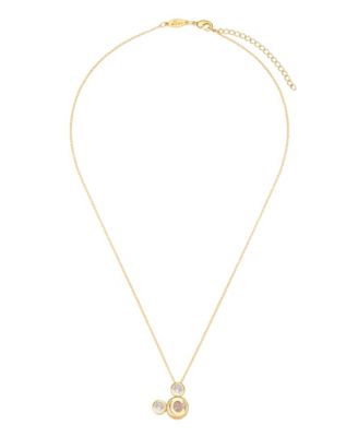 Cubic Zirconia Mickey Mouse Dream Initial Pendant Necklace