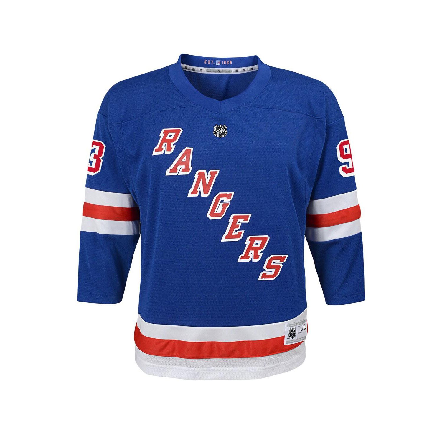 Big Boys Mika Zibanejad Blue New York Rangers Home Replica Player Jersey