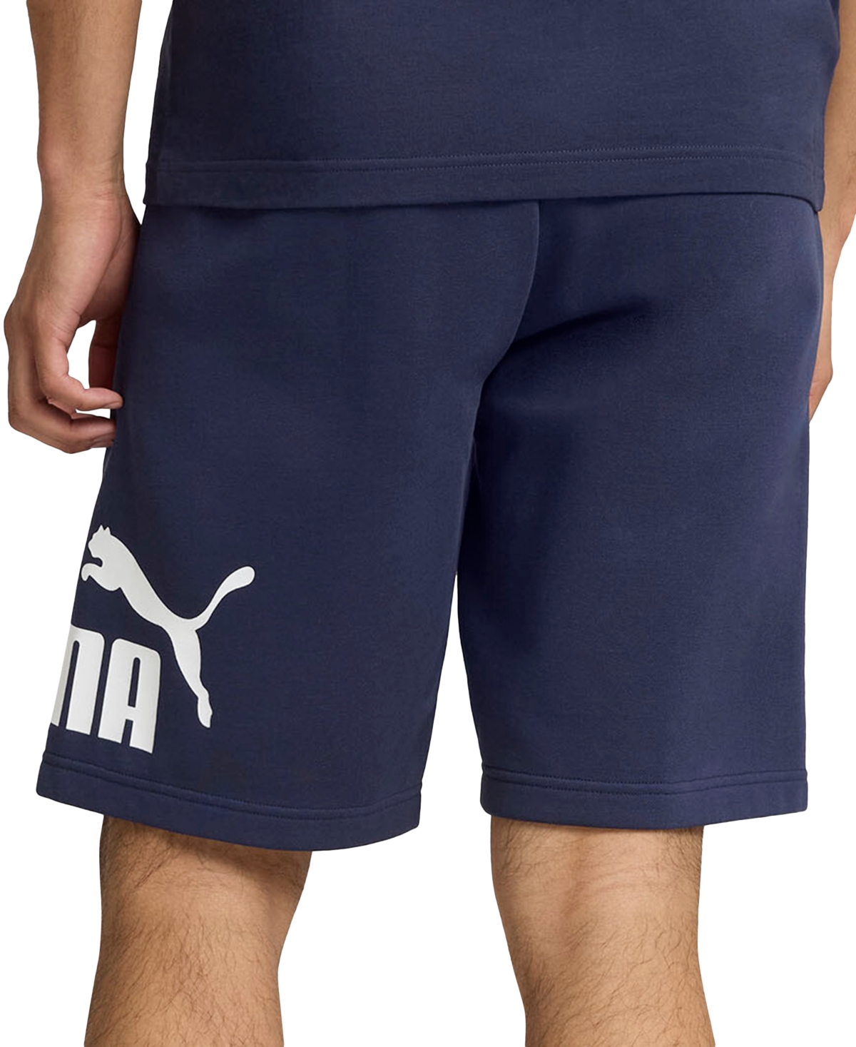 Puma Men's Logo Drawstring Shorts In Blue