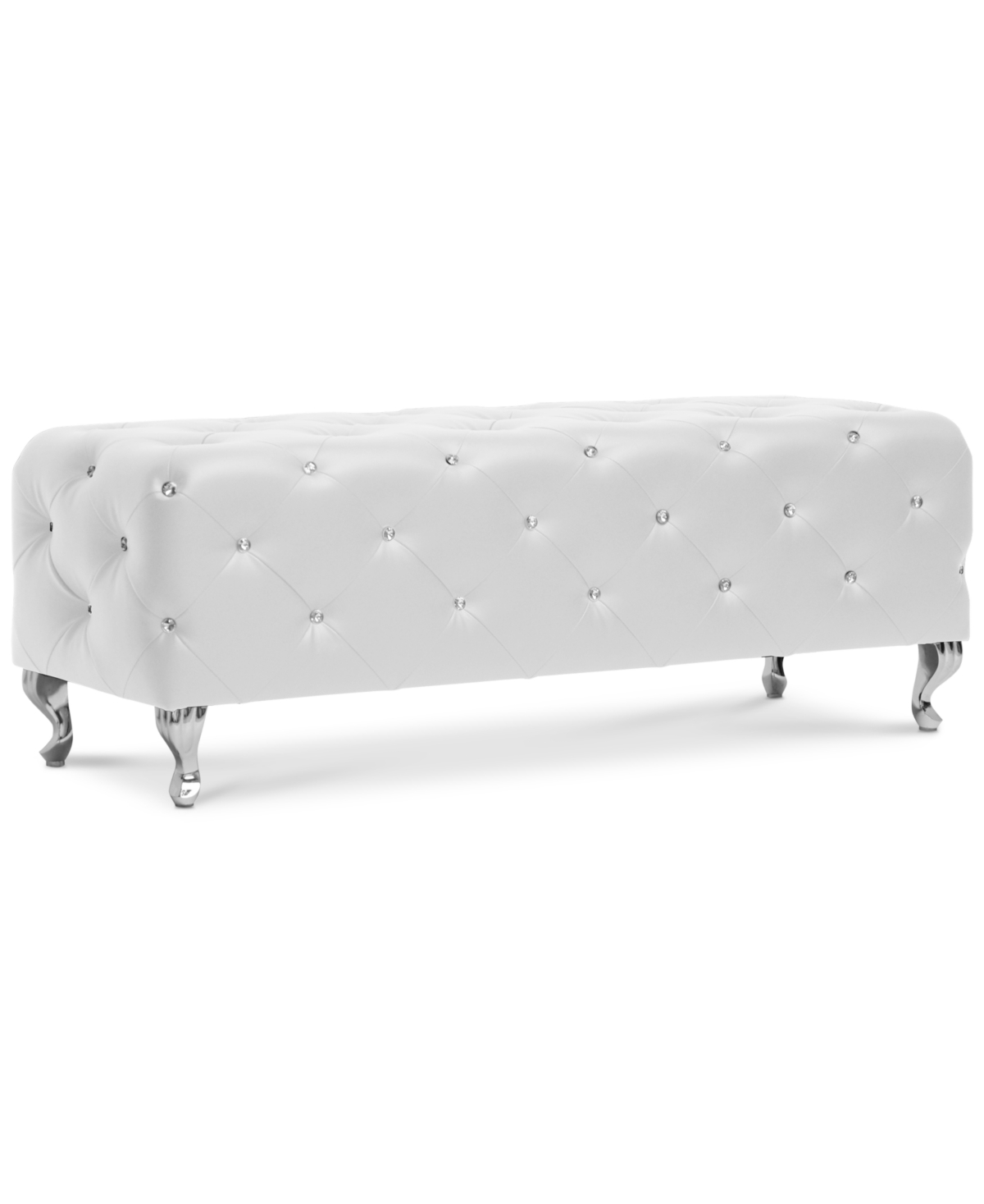 2505617 Arabella Crystal Tufted Faux Leather Bench sku 2505617