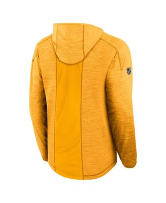 Men's Gold Pittsburgh Penguins Authentic Pro Rink Lightweight Pullover Hoodie