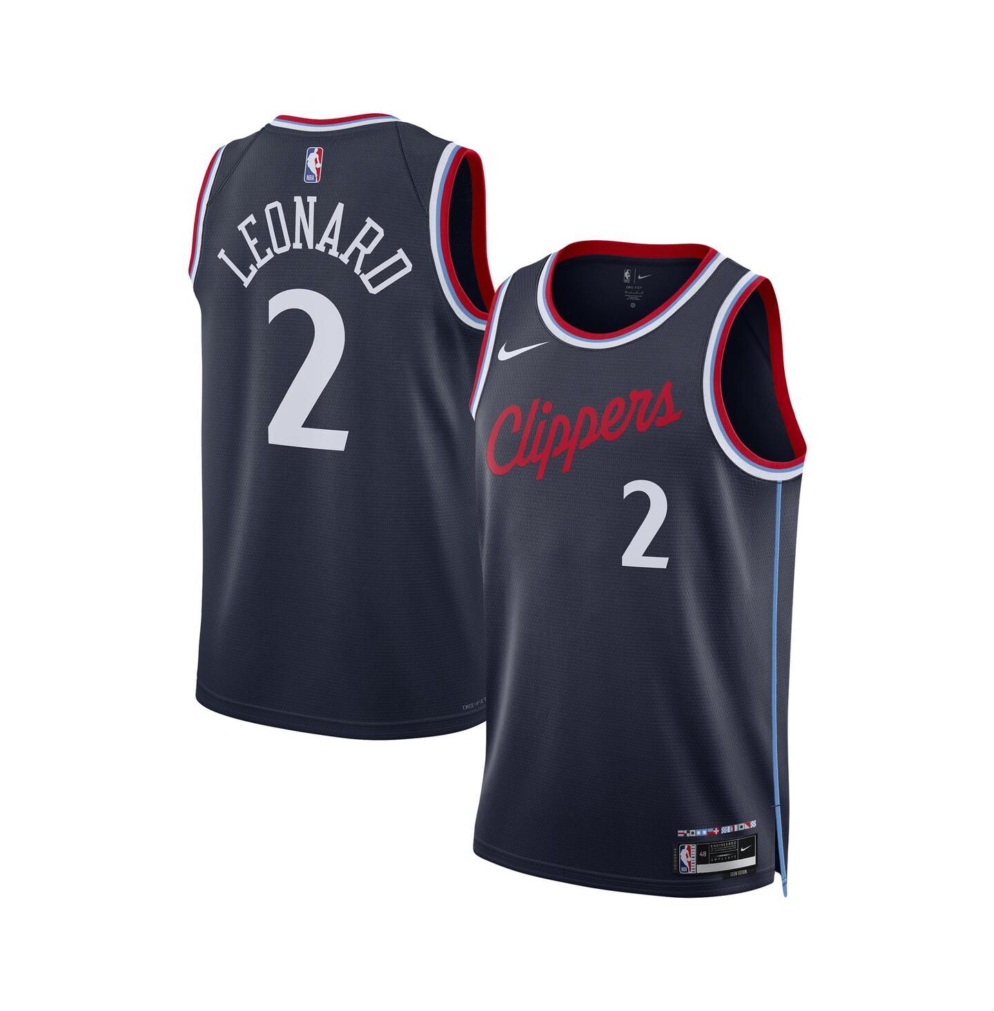 Топ Nike Kawhi Leonard Navy LA Clippers 2024/25 Swingman Jersey - Icon Edition — фото 1