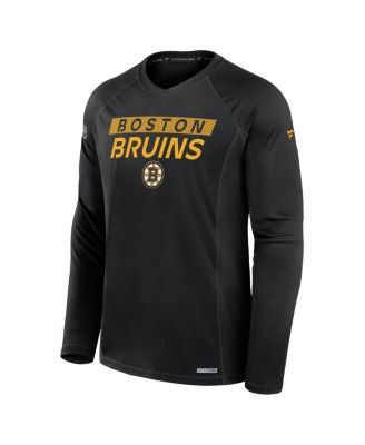 Men's Black Boston Bruins Authentic Pro Rink Tech Long Sleeve T-Shirt