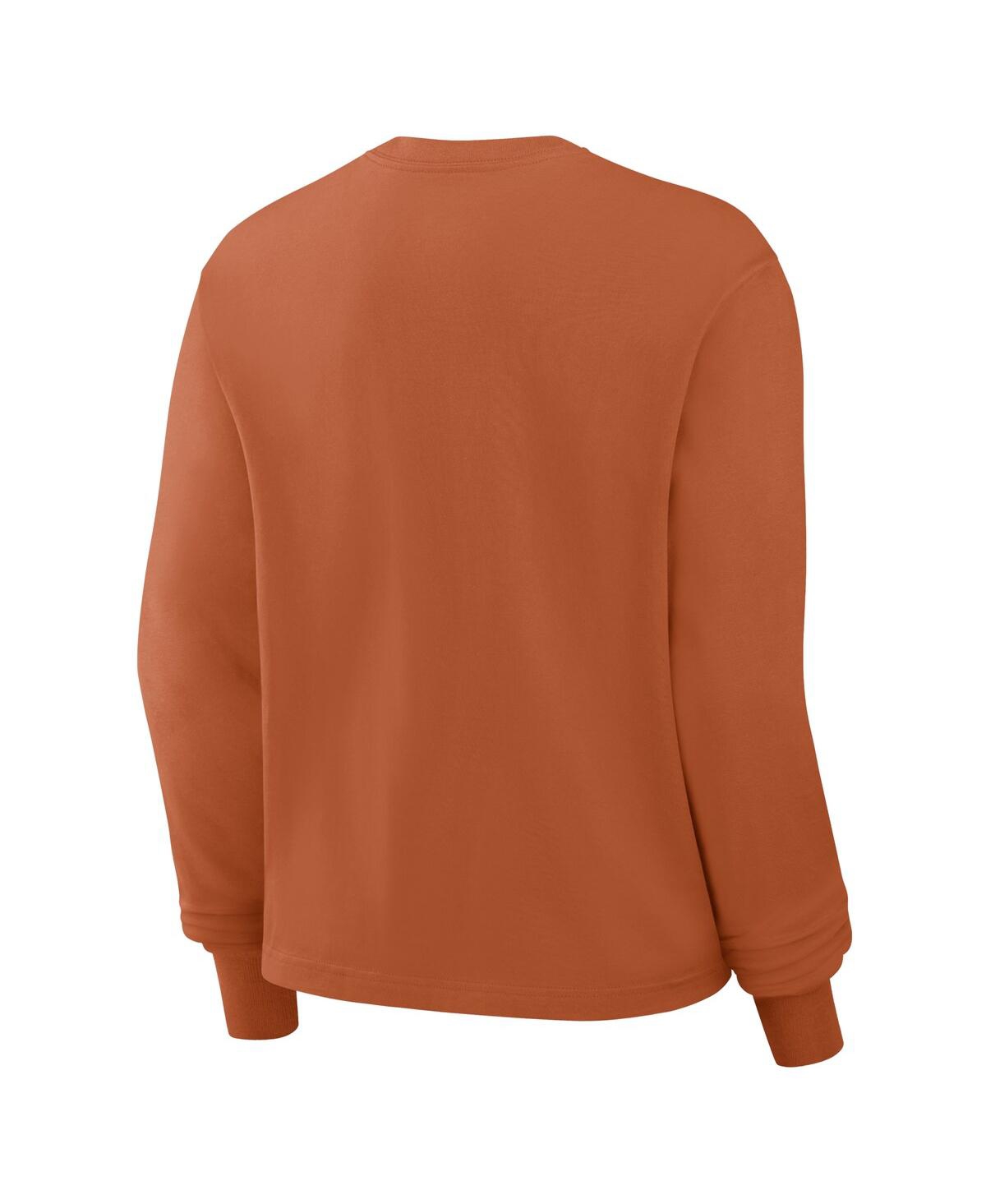 Nike Women's Texas Orange Texas Longhorns Primetime University Boxy Long Sleeve T-shirt In Orange