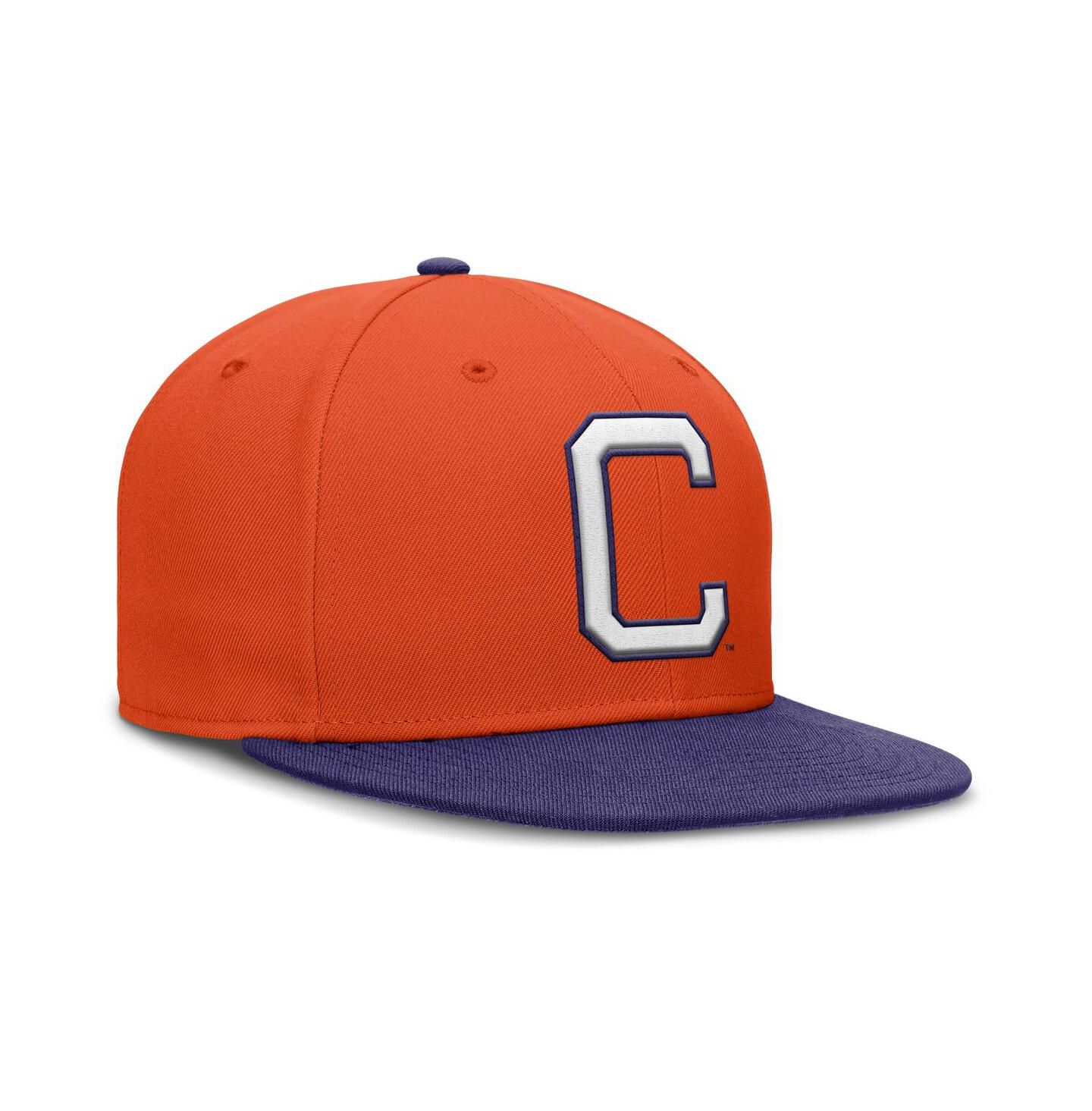Мужская кепка Nike Orange/Purple Clemson Tigers Two-Tone Primetime Performance Fitted Hat — фото 2