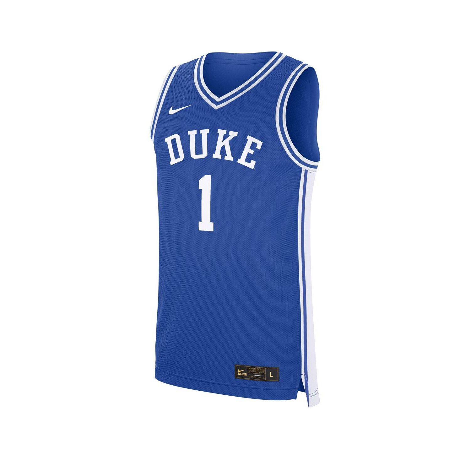 Men's 1 Royal Duke Blue Devils Road Replica Jersey