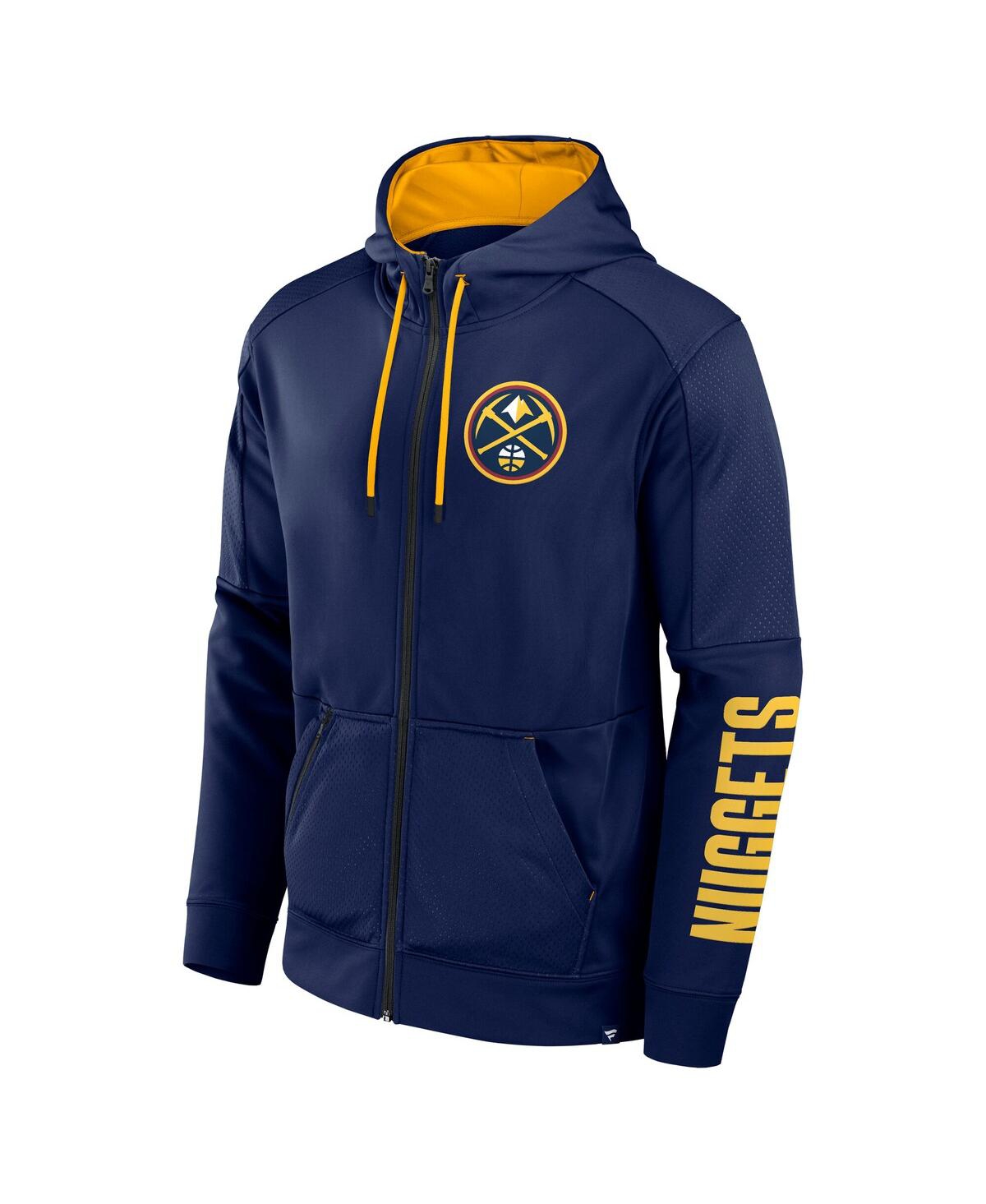 Fanatics Men's Navy Denver Nuggets Baller Defender Performance Full-zip Hoodie In Navy
