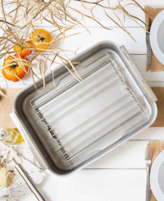 Large 3-Ply Stainless Steel Roaster with Rack