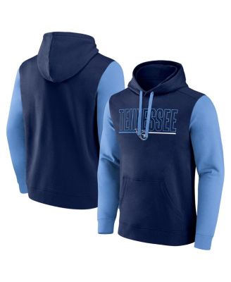 Fanatics - Men's Navy/Light Blue Tennessee Titans Outline Pullover Hoodie