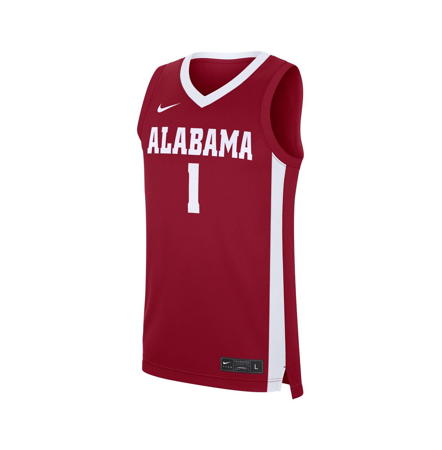Мужской топ Nike 1 Crimson Alabama Crimson Tide Road Replica Jersey — фото 3