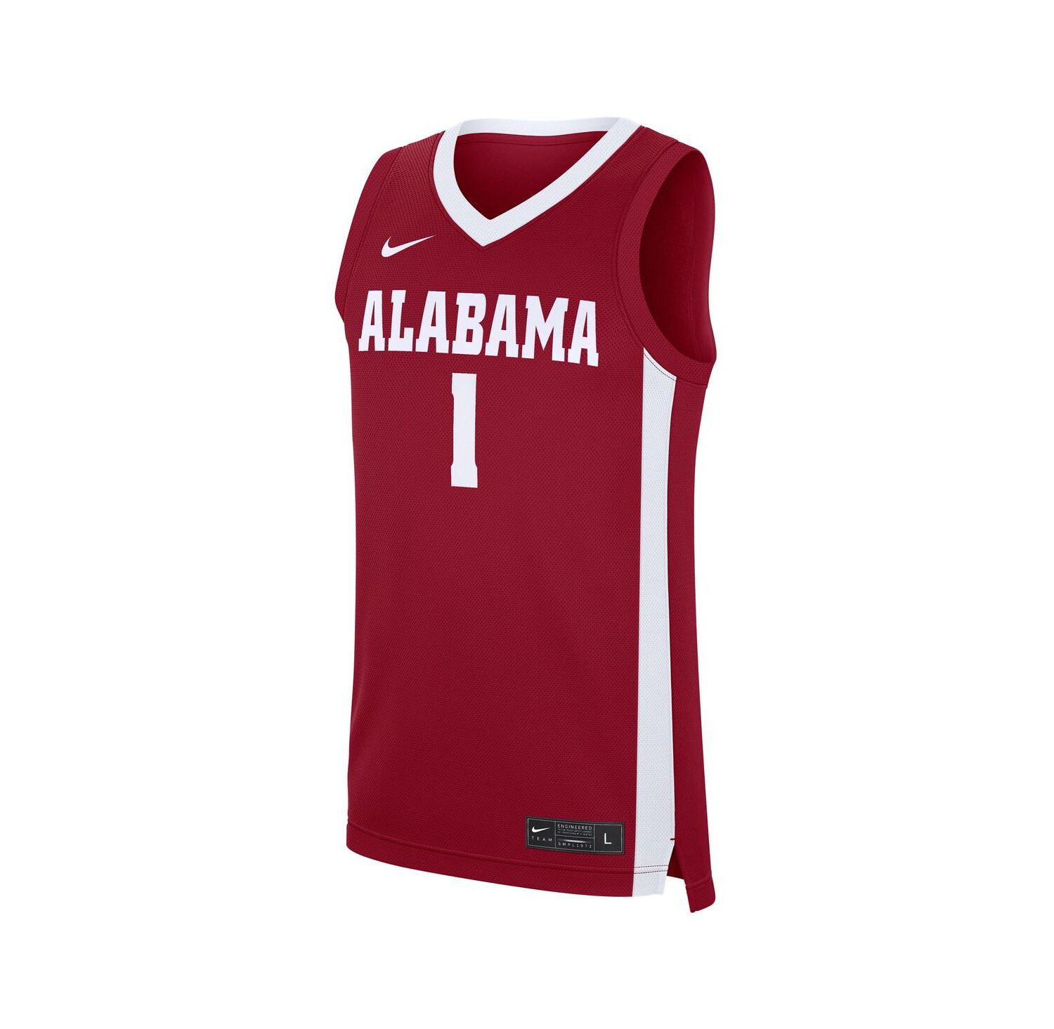 Men's 1 Crimson Alabama Crimson Tide Road Replica Jersey