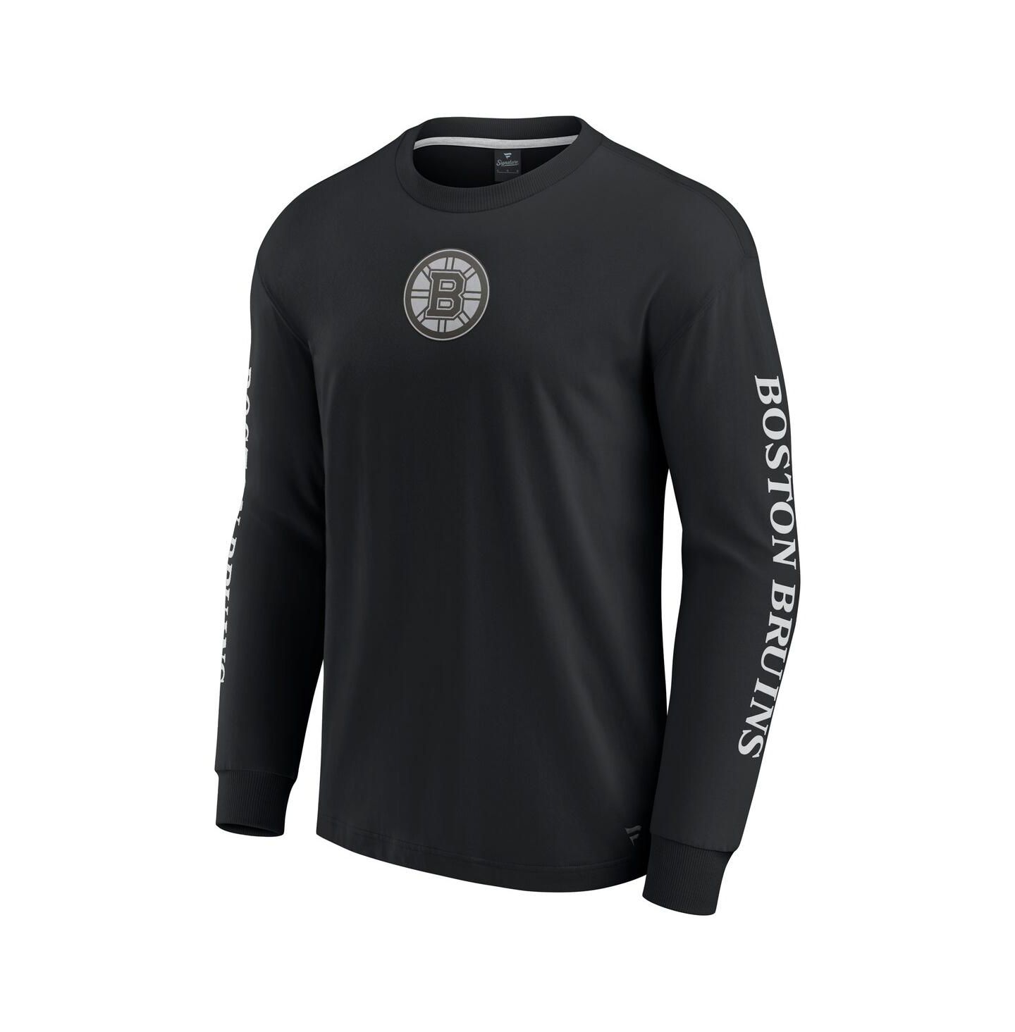 Мужская футболка Fanatics Black Boston Bruins Elements Strive Long Sleeve — фото 3