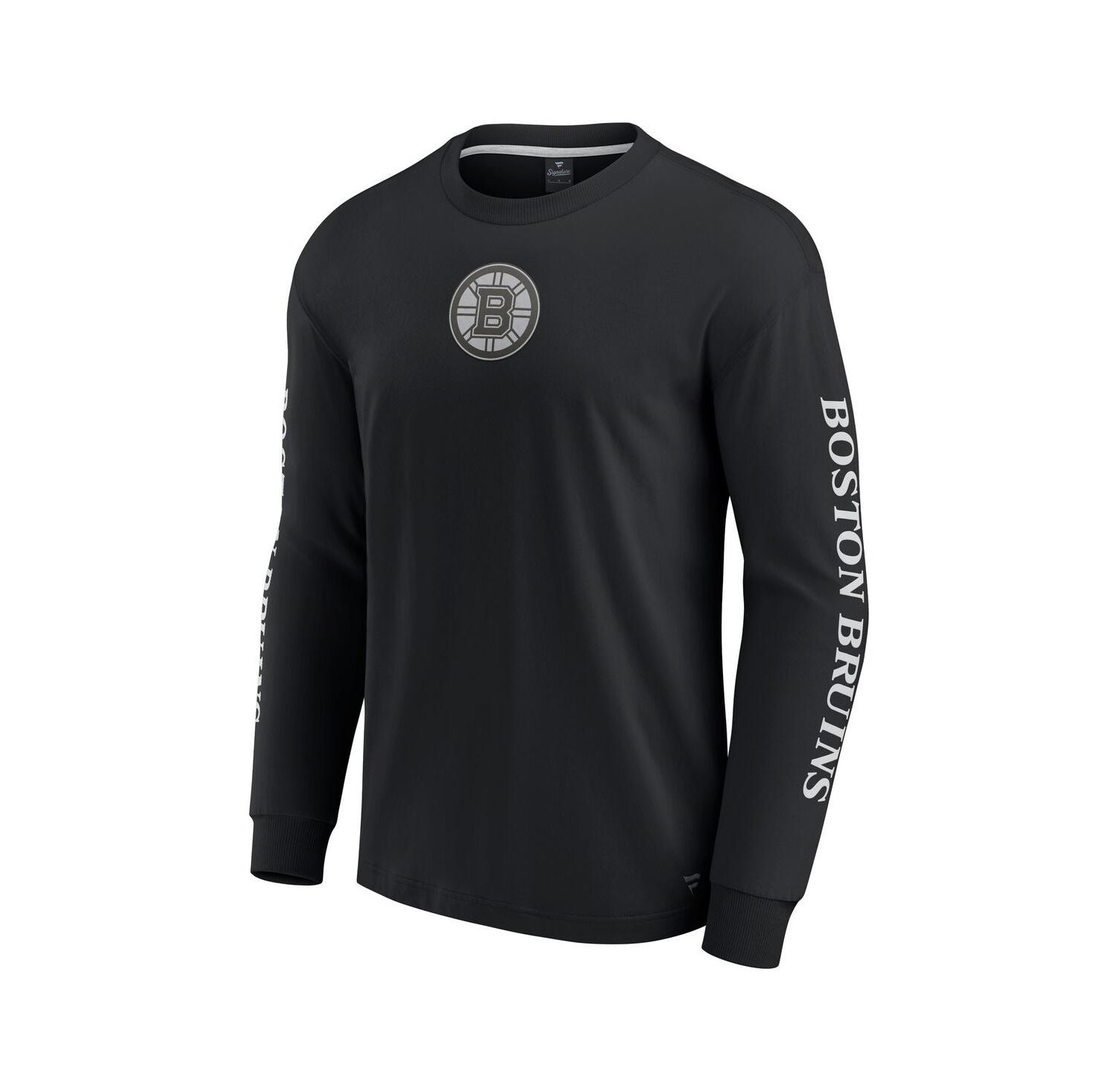Men's Black Boston Bruins Elements Strive Long Sleeve T-Shirt