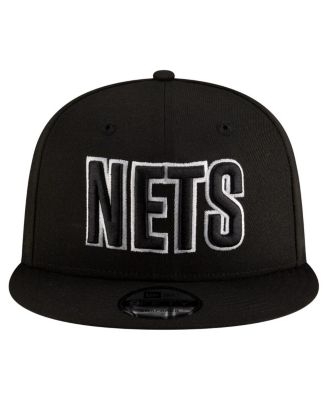 Men's Black Brooklyn Nets Statement Edition Jersey Hook 9FIFTY Snapback Hat