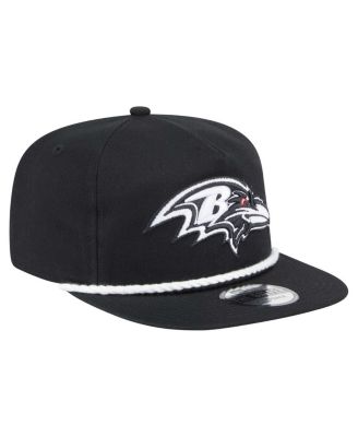 Men's Black Baltimore Ravens B-Dub Golfer Snapback Hat