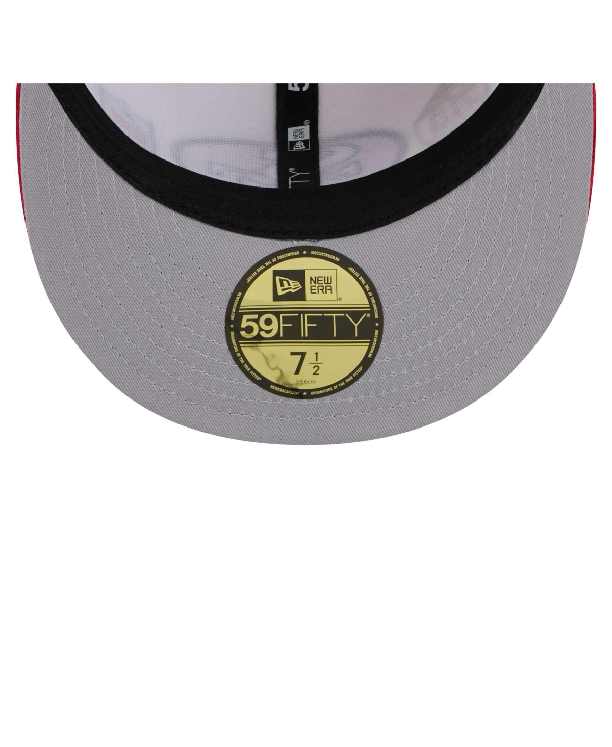 Shop New Era Men's Cream/scarlet San Francisco 49ers Throwback Corduroy 59fifty Fitted Hat In Cream,scarlet