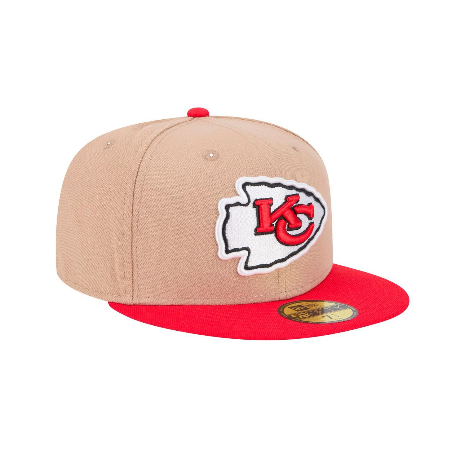 Men's Tan Kansas City Chiefs Logo Main 59FIFTY Fitted Hat