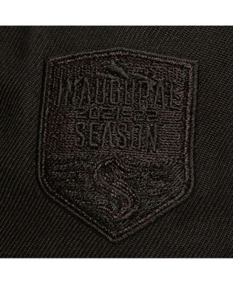 Men's Black Seattle Kraken Soul Strike Cultivated Pearl Tonal Snapback Hat