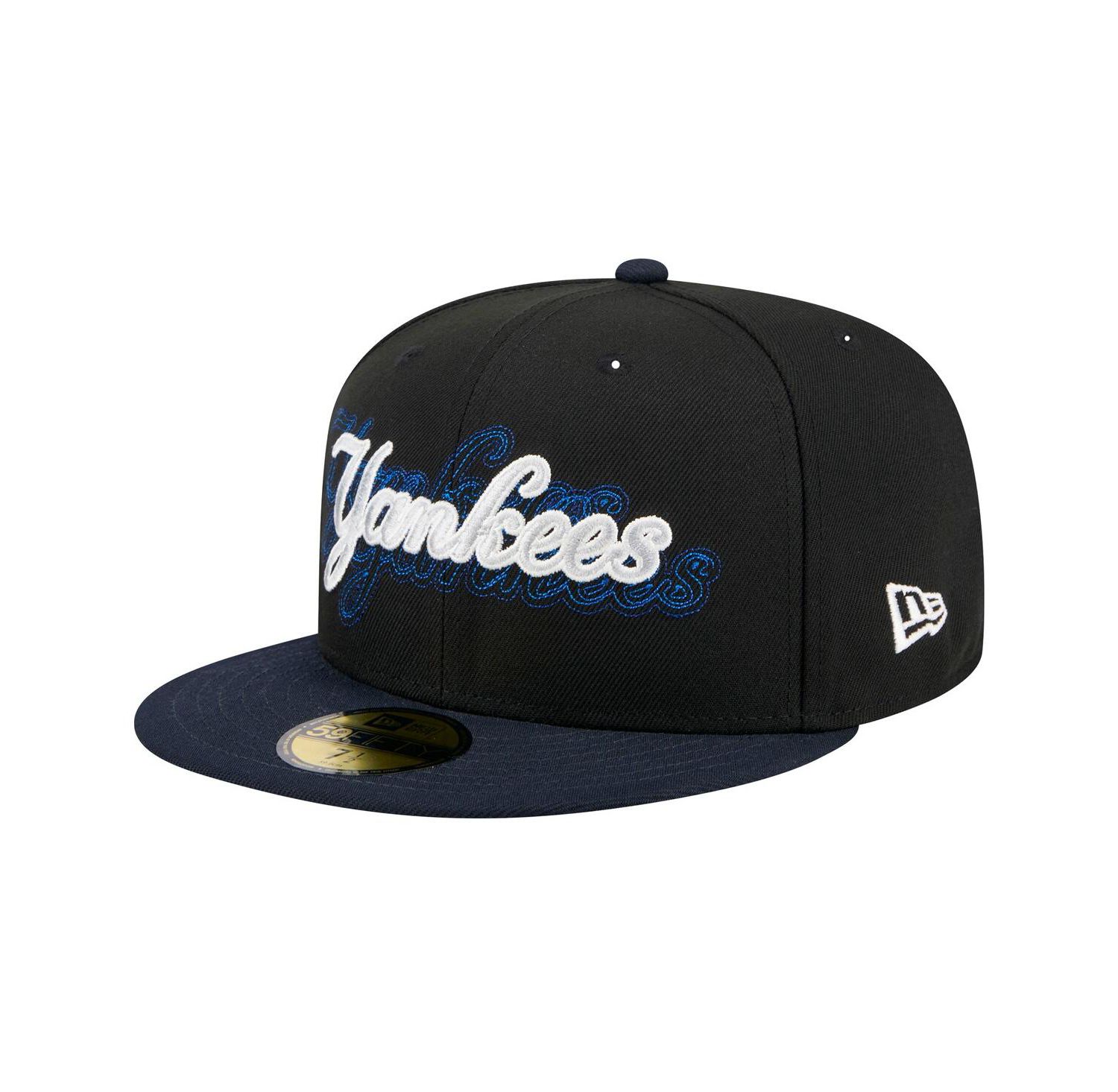 Men's Black New York Yankees Shadow Stitch 59FIFTY Fitted Hat