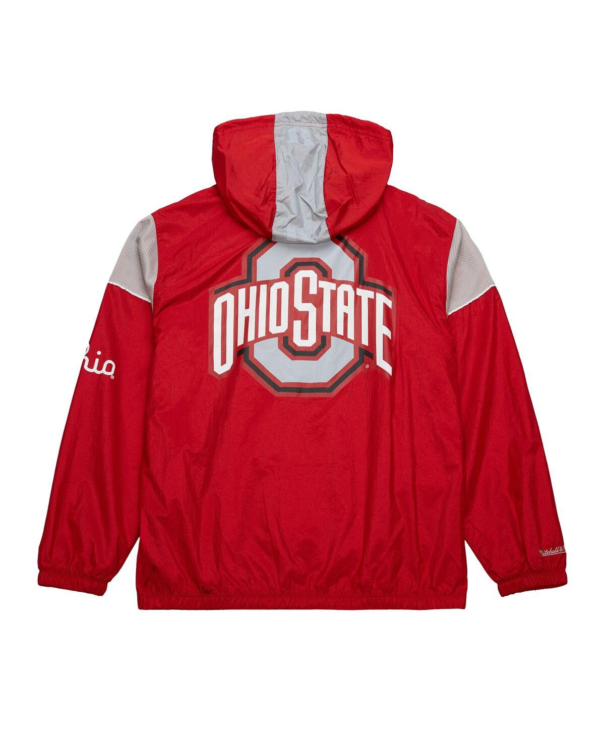 Mitchell & Ness Men's Scarlet Ohio State Buckeyes Team 3.0 Anorak Half-zip Hoodie In Scarlet