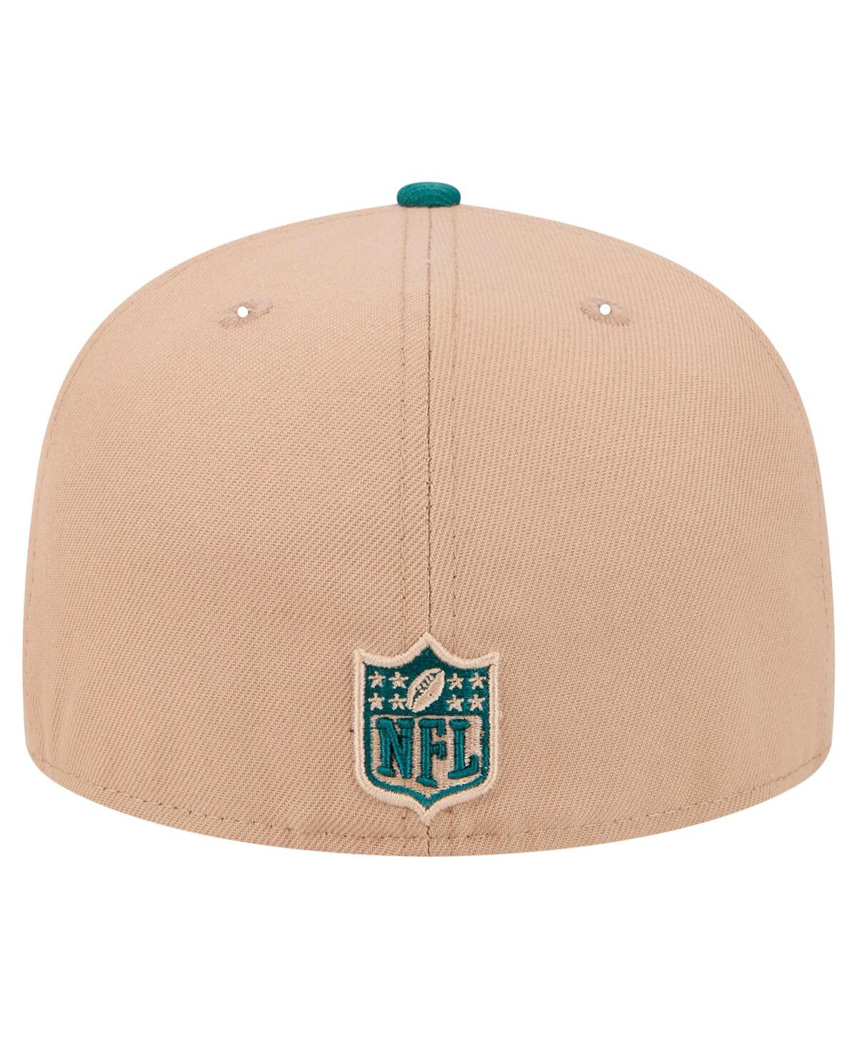 NEW ERA MEN'S TAN PHILADELPHIA EAGLES LOGO MAIN 59FIFTY FITTED HAT