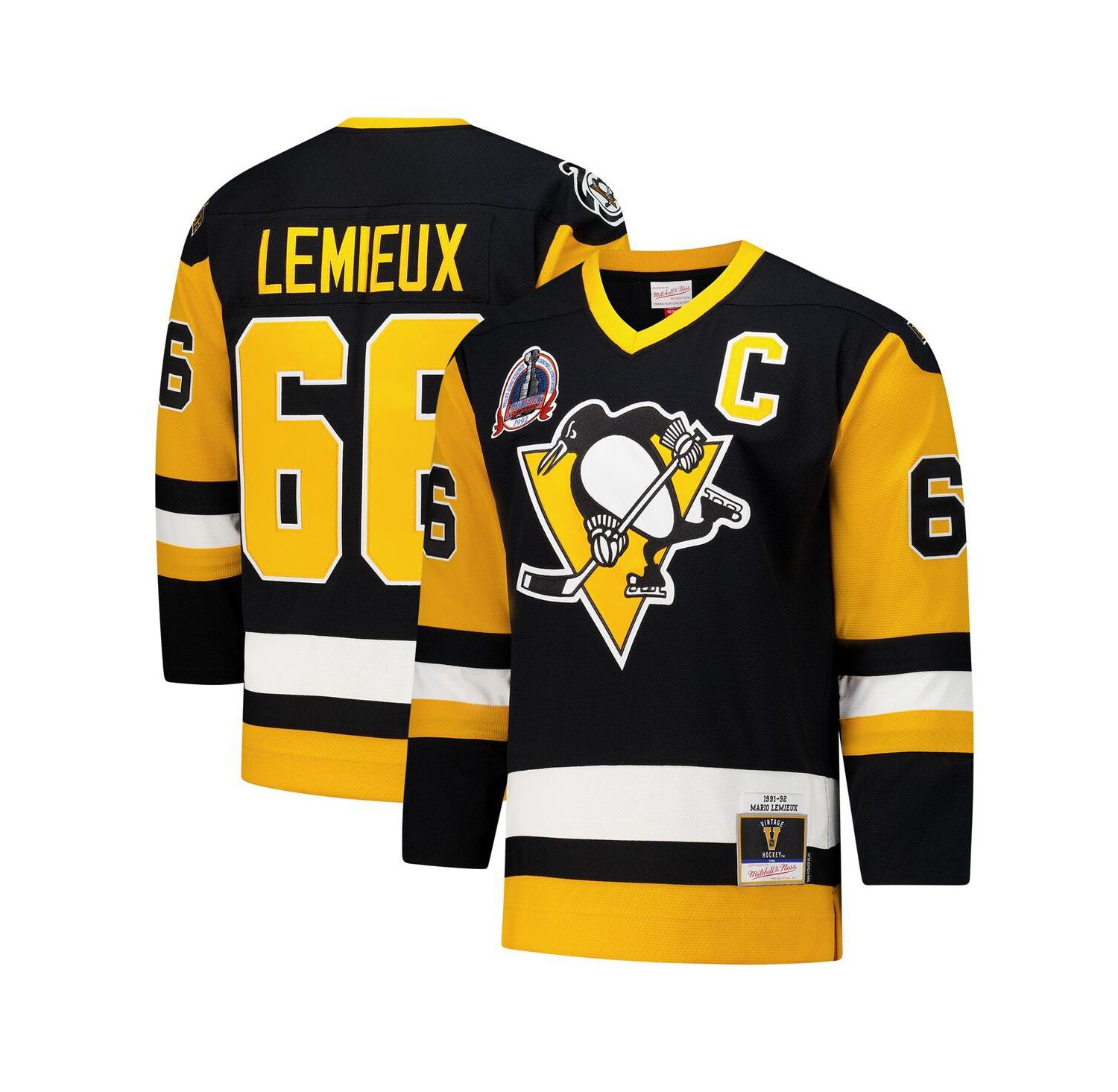 Men's Mario Lemieux Black Pittsburgh Penguins 1991-92 Power Play Jersey