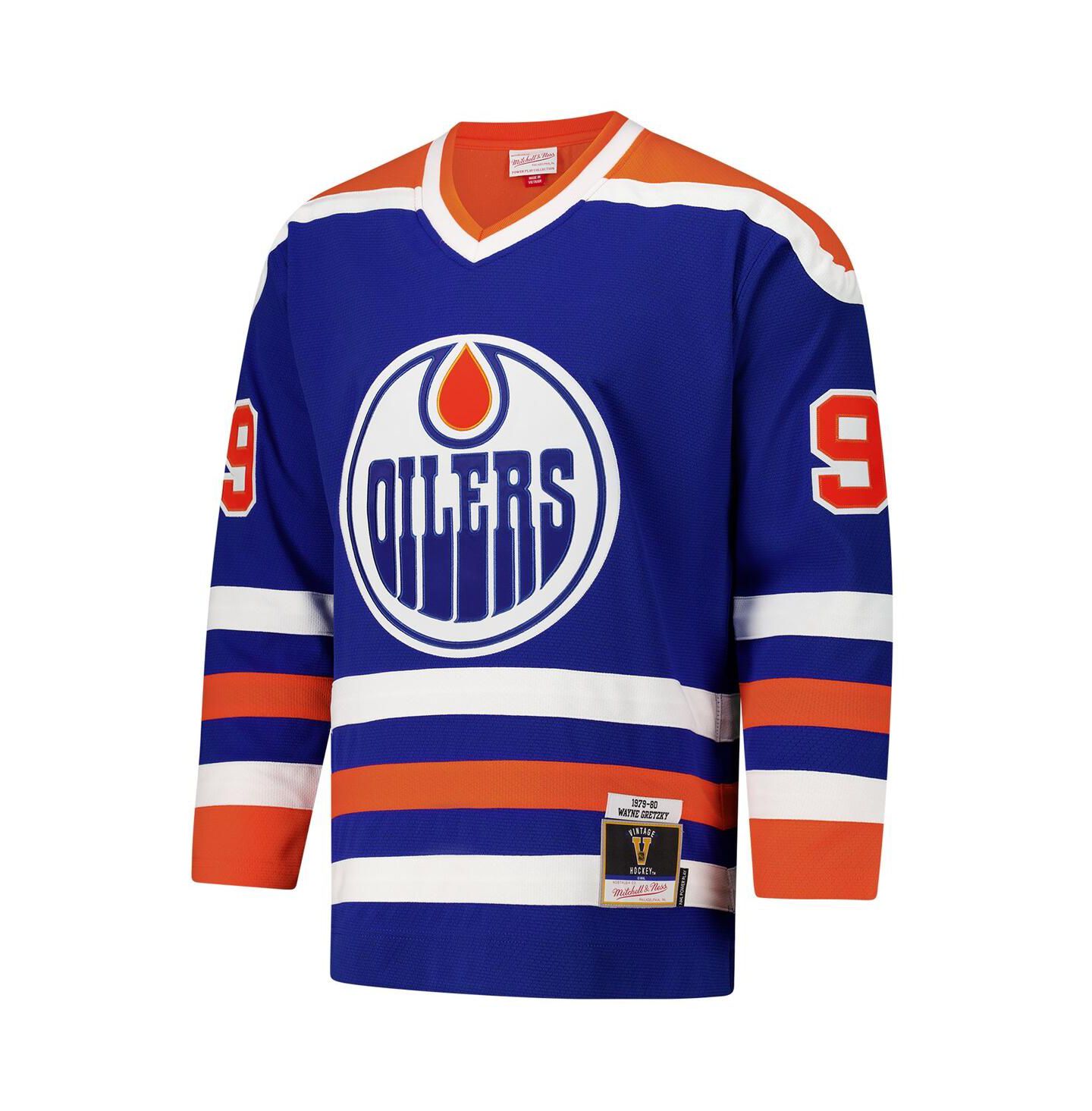 Мужской топ Mitchell & Ness Wayne Gretzky Royal Edmonton Oilers 1979-80 Power Play Jersey — фото 2