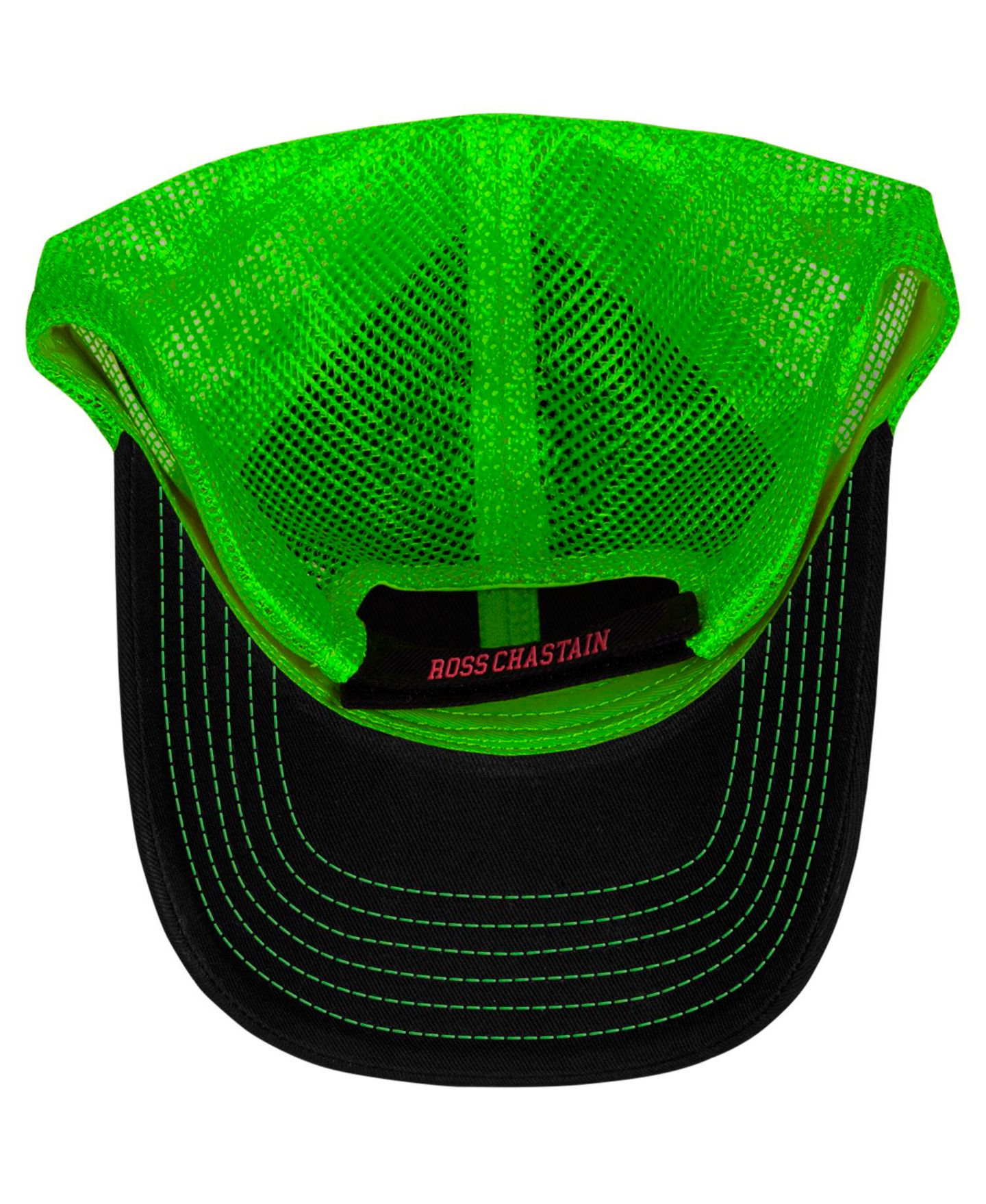 Мужская кепка Checkered Flag Sports Black/Green Ross Chastain Gas It Smash It Adjustable Hat — фото 5