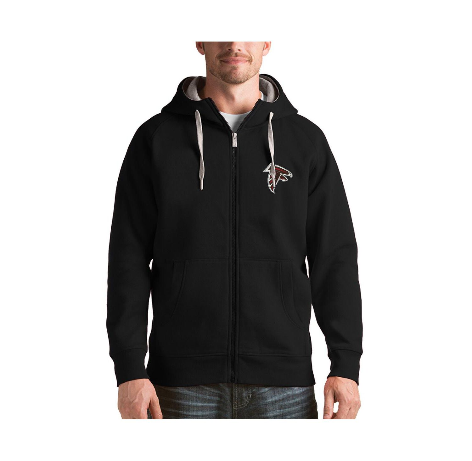 Men's Black Atlanta Falcons Victory Full-Zip Hoodie