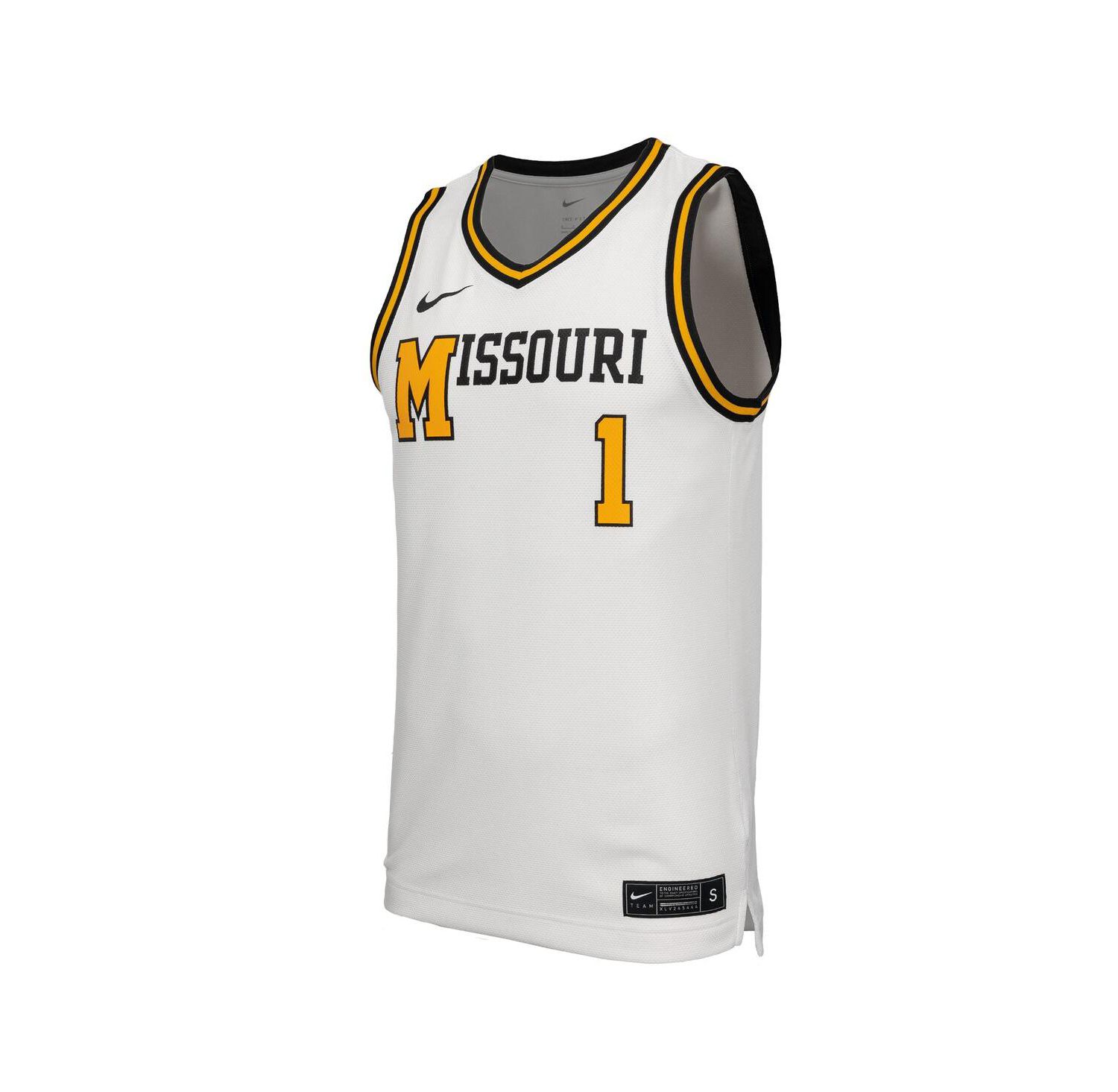 Men's White Missouri Tigers Retro Replica Basketball Jersey