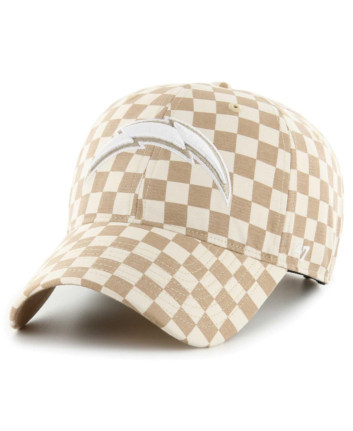 47 Brand Women's Tan Los Angeles Chargers Vibe Check Clean Up Adjustable Hat In Tan