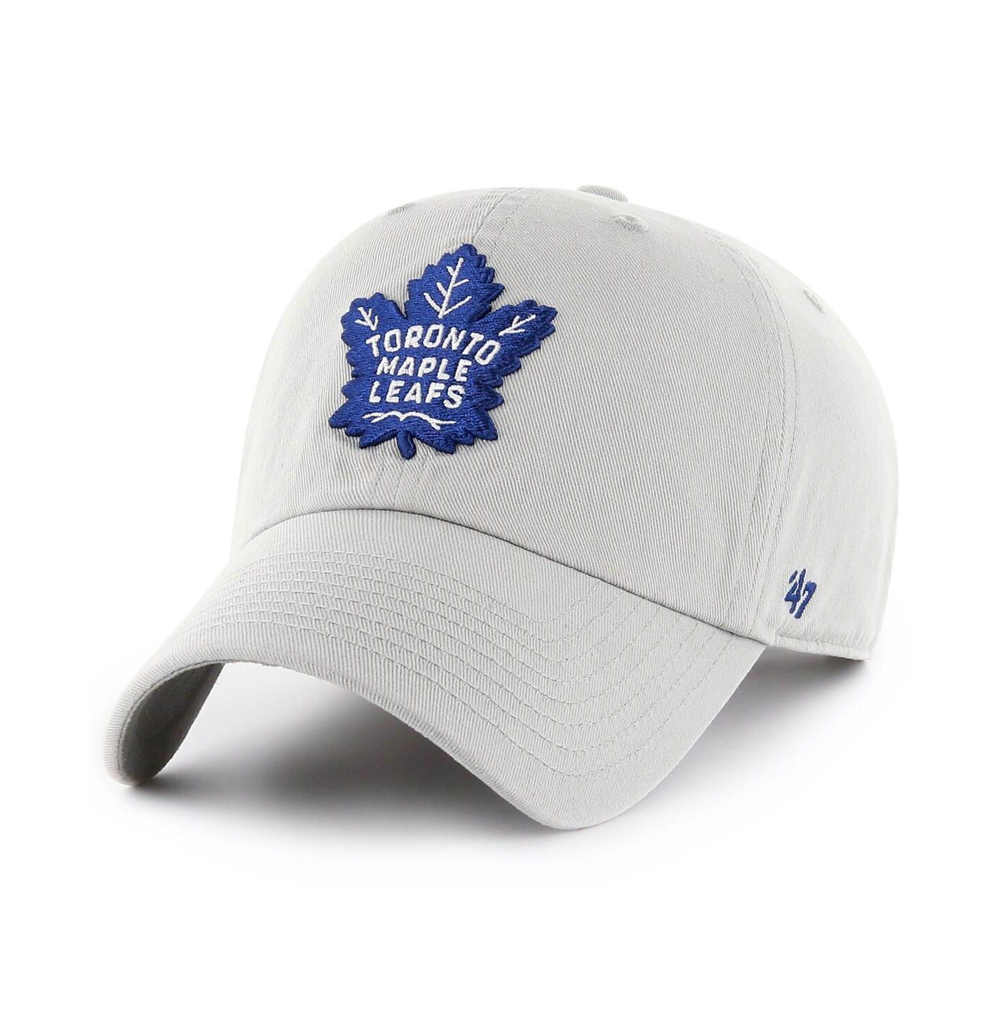 Мужская кепка '47 Brand Gray Toronto Maple Leaf's Team Clean Up Adjustable Hat — фото 1