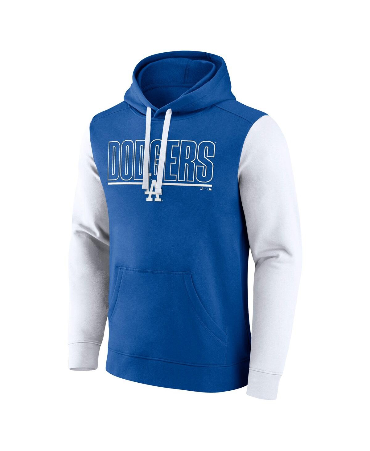 Fanatics Men's Royal Los Angeles Dodgers Outline Fleece Pullover Hoodie In Royal